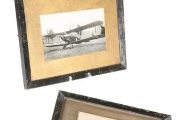 TWO EARLY ORIGINAL PHOTOGRAPHS OF PLANES, each plane