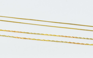 TWO FINE 18ct GOLD NECK CHAINS