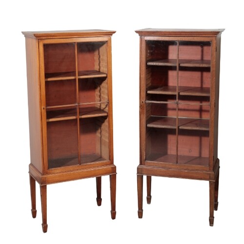 TWO MAHOGANY DISPLAY CABINETS late 19th/early 20th century, ...