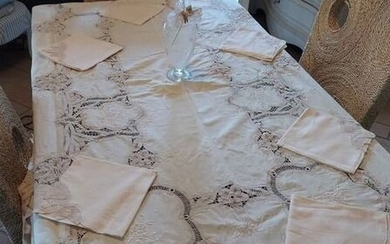 Tablecloth 260 x 170 cm - Linen - Late 20th century
