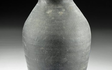 Tall Korean Silla Dynasty Blackware Jar