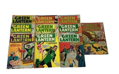 Ten 1960's DC Comics, Green Lantern #21 (1st appearance and origin of Dr. Polaris) #22 #23 (1st appearance of Tattoo Man) #24 (1st appearance and origin of Shank) #25 #26 #27 #28 #29 (1st appearanc...
