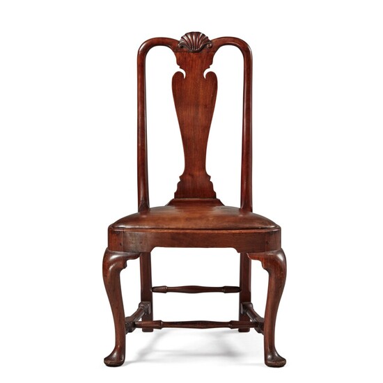 The Waldo Family Very Fine and Rare Queen Anne Shell-Carved Compass Seat Rounded Stile Side Chair, Boston, Massachusetts, Circa 1755