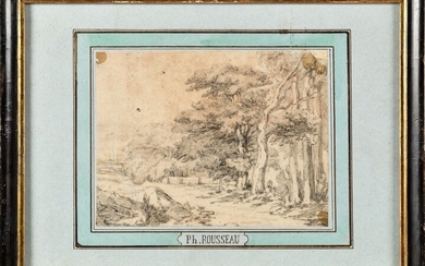 Théodore ROUSSEAU (1812 - 1867) Paysage... - Lot 17 - Osenat