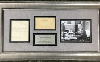 Theodore Roosevelt Jr. Signed Letter on Oyster Bay Letterhead Custom Framed