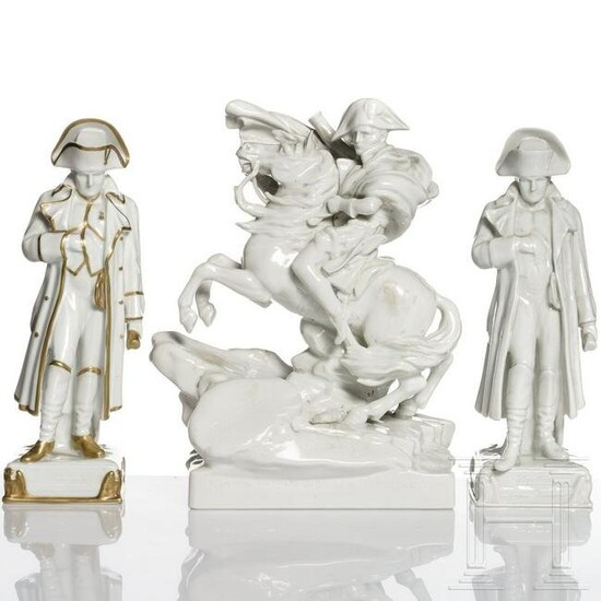 Three Napoleon figures, porcelain manufactory