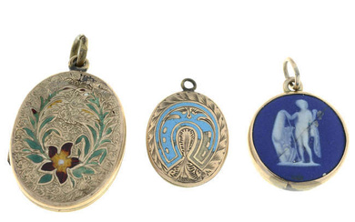 Three Victorian and later pendants.
