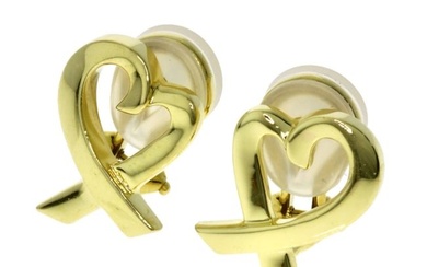 Tiffany Loving Heart Earrings K18 Yellow Gold Women's TIFFANY&Co.