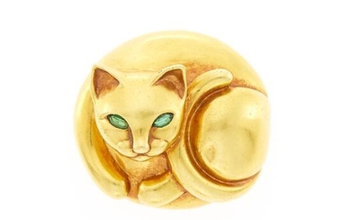 Tiffany & Co. Gold Cat Brooch