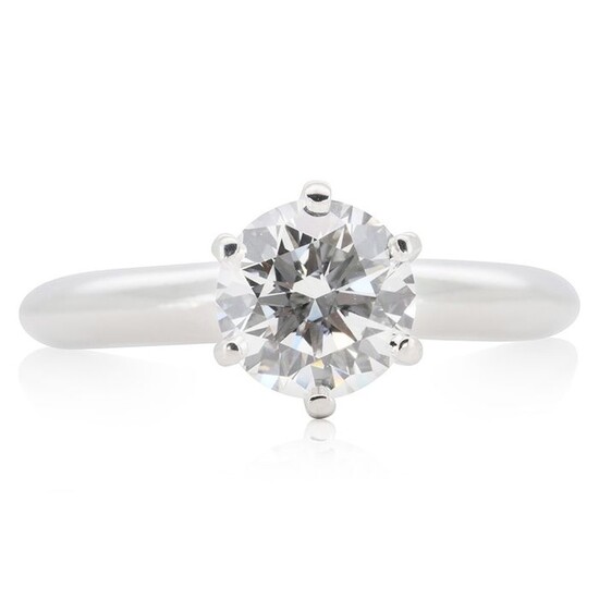 Tiffany&Co. Cert- 1.15 total carat Platinum - Ring - 1.15 ct Diamond