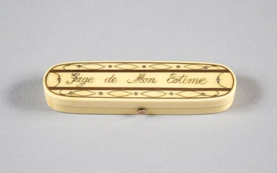 "Token of my esteem", 18th century Oblong ivory...