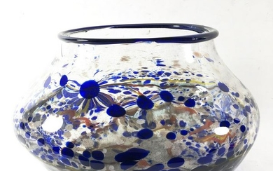 Tony Jojola Hand Blown Glass Vase