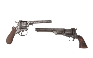 Twee revolvers, vermoedelijk beide België, Luik, eind 19e/ begin 20e eeuw