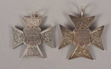 Two late 19th Century Royal Gymnasium white metal medals