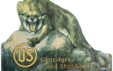 US Ammunition Cartridges And Shot-Shells Die Cut Cardboard Display Sign