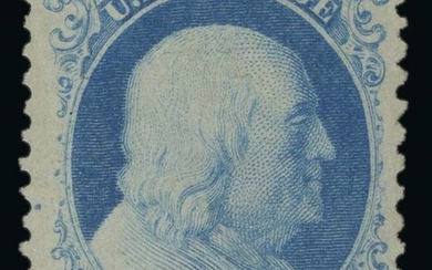 United States: 1857-60 Issue 1c bright blue