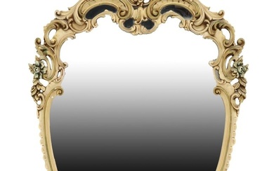 VENETIAN LOUIS XV STYLE PAINT-DECORATED WALL MIRROR