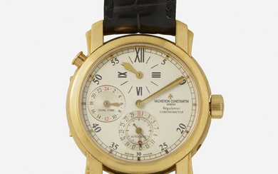 Vacheron Constantin 'Malte Dual Time Regulator' gold wristwatch, Ref. 42005
