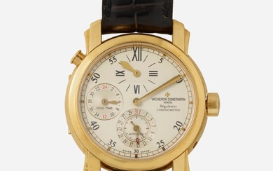 Vacheron Constantin, 'Malte Dual Time Regulator' gold wristwatch, Ref. 42005