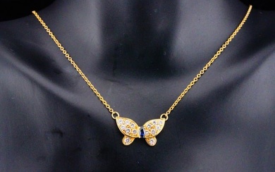 Van Cleef & Arpels 0.40ctw Diamond, Sapphire 18K Necklace