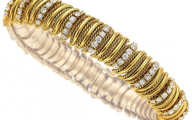 Van Cleef & Arpels Diamond, Gold Bracelet Stones