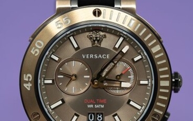 Versace - V-Extreme Watch GMT Two Tone Black PVD and IP - VECN00319 - Men - 2011-present