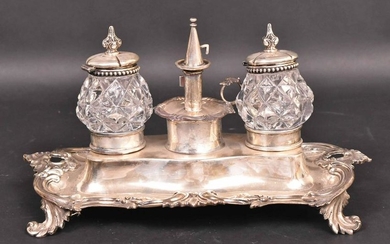 Victorian Silver Ink Stand, John & George Angel