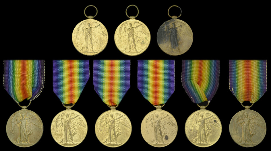 Victory Medal 1914-19 (9) (Ply-19137 Pte. C. G. Newland. R.M.L.I.; 606 Pte....