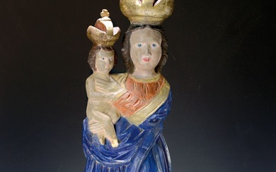 Vierge de la Sainte Montagne à Pribram, Bohême, 2e moitié du 19e s., bois sculpté...