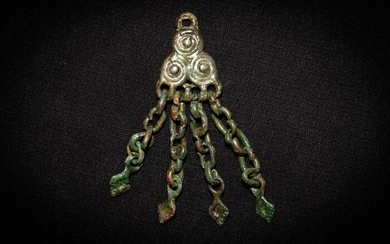 Viking Bronze Museum quality Authentic Duck Foot Amulet - 95×40×0 mm