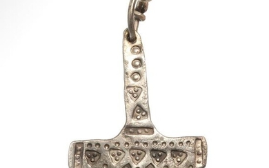 Viking Silver “Hammer of Thor” or Mjölnir Pendant, c.