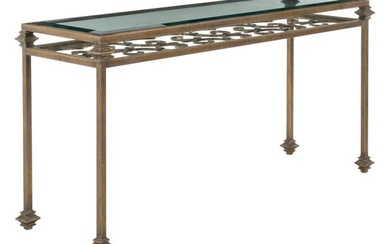 Vikki Carr | Wrought Iron Glass Top Entry Table