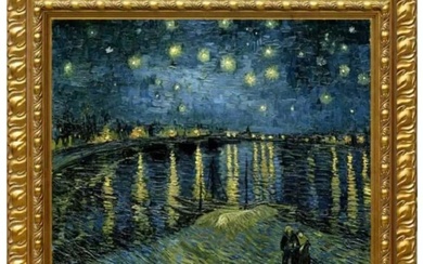 Vincent Van Gogh "Starry Night Over the Rhone" Oil Painting, After