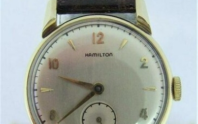Vintage 14K HAMILTON KIRK Men's Winding Watch 1940s CAl