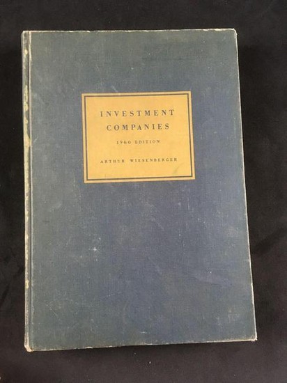 Vintage Book Investment Companies 1960 Edition