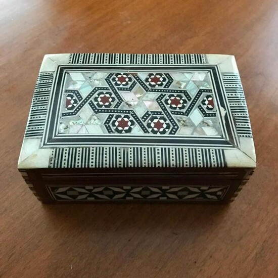 Vintage Egyptian Mosaic Inlaid Box