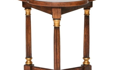 Walnut Clover Leaf Table with Reeded Turned Legs