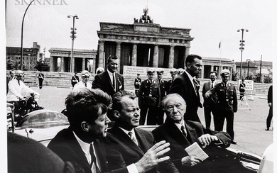 Will McBride (American, 1931-2015) John F. Kennedy, Willy Brandt, Konrad Adenauer after visiting the Wall at the Brandenb...