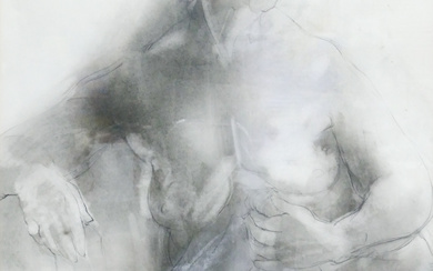 William Tunberg ''Seated Nude'' Charcoal & Graphite Framed