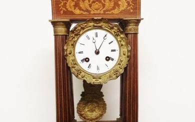 column clock - Brass, Bronze, Wood - Second half 19th century