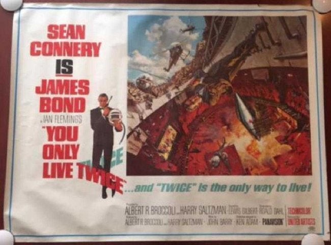 YOU ONLY LIVE TWICE – ORIGINAL 1967 SUBWAY POSTER –