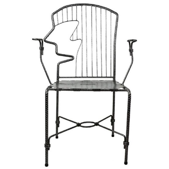 Folk Art Rebar Arm Chair