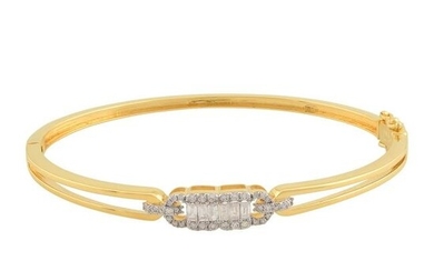 0.55 TCW SI/HI Diamond Bracelet 18k Yellow Gold