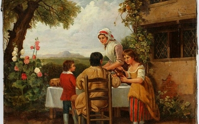 ATTRIBUTED TO GEORGE MORLAND, OIL ON CANVAS