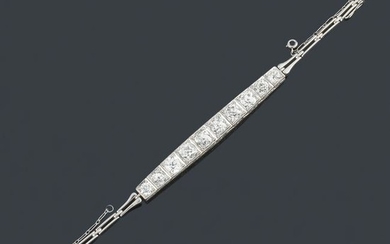 Art deco' bracelet with old cut diamonds