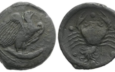 Sicily, Akragas, c. 415-406 BC. Æ Hemilitron (29mm, 21.17g, 11h)....