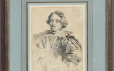 G.H. ITALIAN ETCHING PORTRAIT OF GENTLEMAN