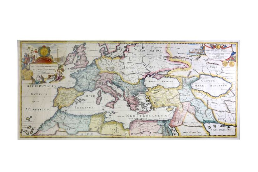 Van Der Aa (Pieter) Tabula Geographica Occidentalem Orbis Partem,...