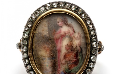 14 kt. Gouden ring, 19e eeuw.