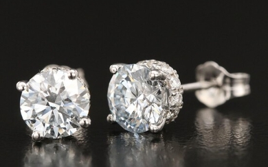 14K 2.60 CTW Lab Grown Diamond Stud Earrings